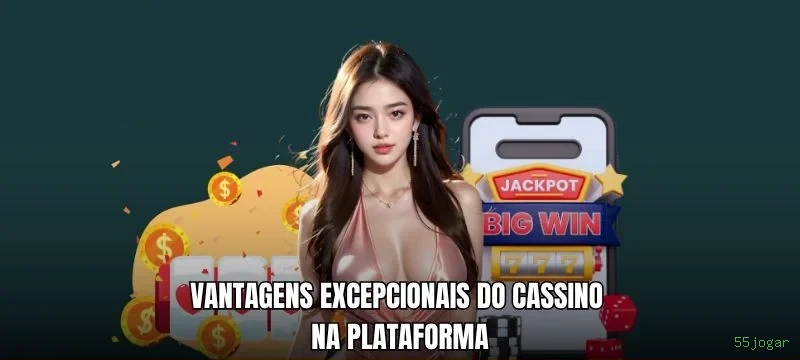 Imagem promocional da 55jogar mostrando a plataforma e suas vantagens